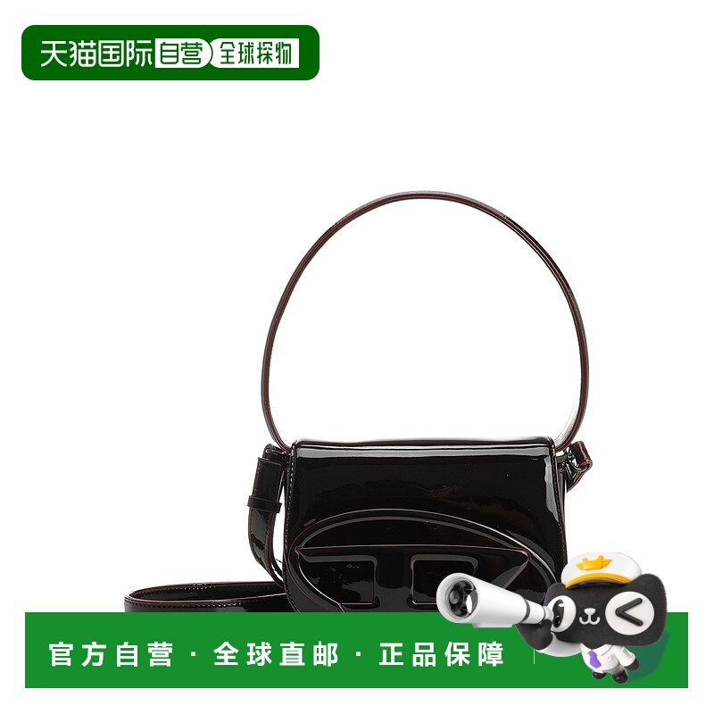 1h可退 DIESEL 女士单肩包 X08396P8008T5086 AW2025 黑色 1Dr Bu