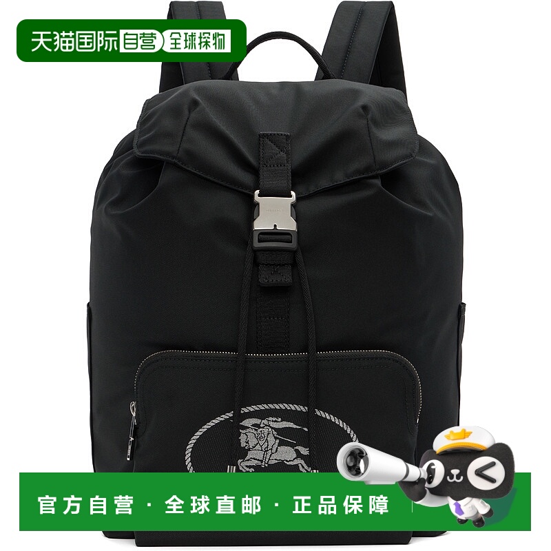 1h可退 潮奢 Burberry 巴宝莉 男士 黑色 Orkney Flap 双肩包 811