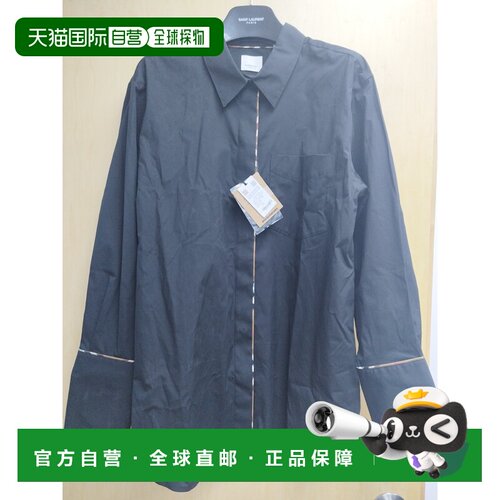 BURBERRY 女士衬衫 80913741 AW2025 黑色 长袖衬衫