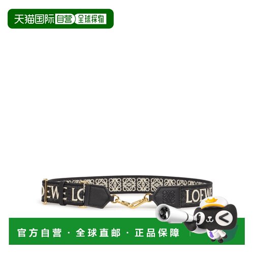 LOEWE 女士单肩包 C073T87X011206 SS2026 黑色提花 肩带斜挎包