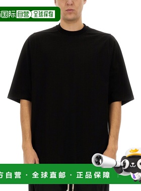 RICK OWENS 男士T恤 RU01E5249BA09 SS2025 黑色 圆领T恤