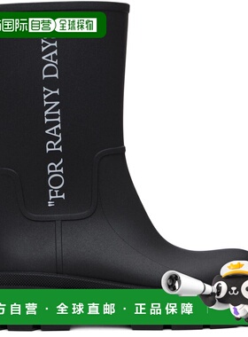 1h可退 潮奢 off-white 女士 黑色 Reboot Rainy Days 中筒靴 OWI