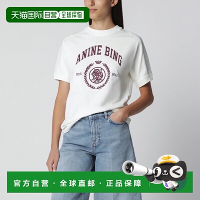 Anine Bing 女士T恤 A0812695COWKHA3 AW2026 白色