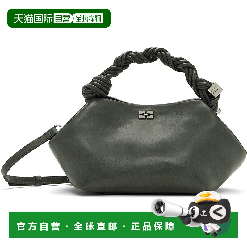 1h可退 潮奢 GANNI 甘尼 女士 灰色小号 Bou 手提包 A6864
