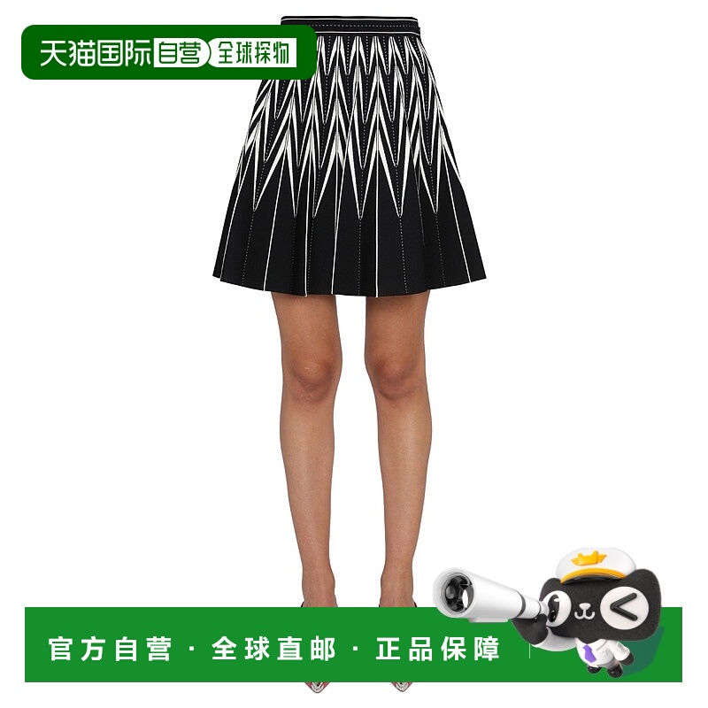 1h可退 ALEXANDER MCQUEEN 女士半身裙 710217 AW2022 黑色