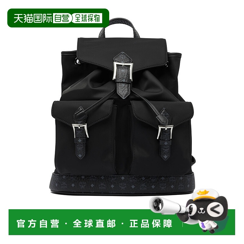 1h可退 MCM 女士双肩包 MWKFATA04BK AW2025 黑色 手提双肩包