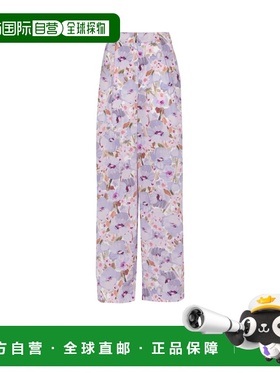 BALMAIN 女士休闲裤 GF1PN215SF37GXC SS2026 白色 印花长裤