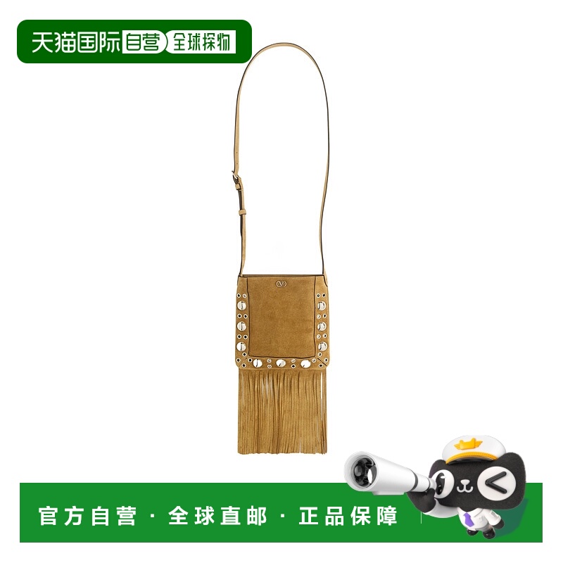 1h可退 VALENTINO 男士斜挎包 YB0R34JETRDX AW2025 棕色 流苏小