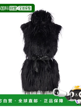 PINKO 女士背心吊带 106044A2ZOZ99 AW2025 黑色 Neva Faux Fur V