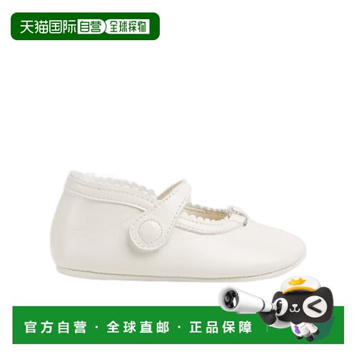 GUCCI 男童拖鞋 8343571D7009110 AW2025 白色 双 G 芭蕾平底鞋