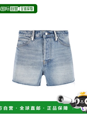 潮奢 Alexander Wang 亚历山大 王 女士 裝飾腰帶環牛仔短褲 4DC1