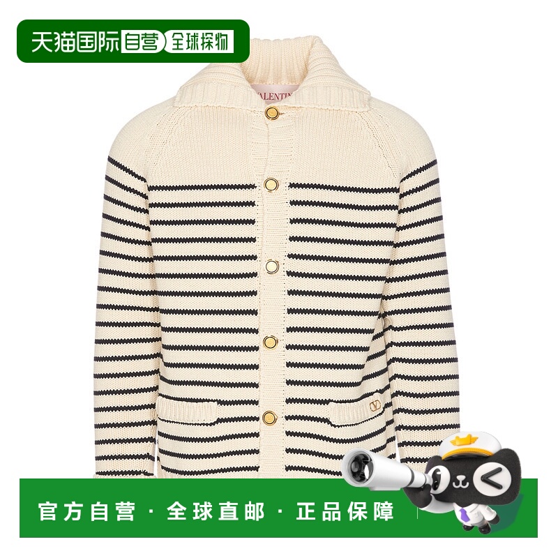 1h可退 VALENTINO 男士针织毛衣 VKA04VAQ4RHG SS2025 白色 长袖