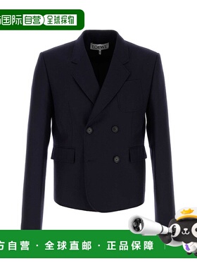 LOEWE 男士西服 HSM1Y03W14NAVYMELANGE AW2024 蓝色外套西装