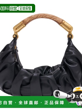 1h可退 潮奢 Balmain 巴尔曼 女士 中号 Ebene 褶饰单肩包 FN0BT0