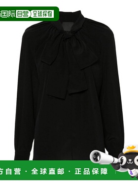 GIVENCHY 女士衬衫 BW61AM14M8001 AW2024 4G黑色细节衬衫上衣