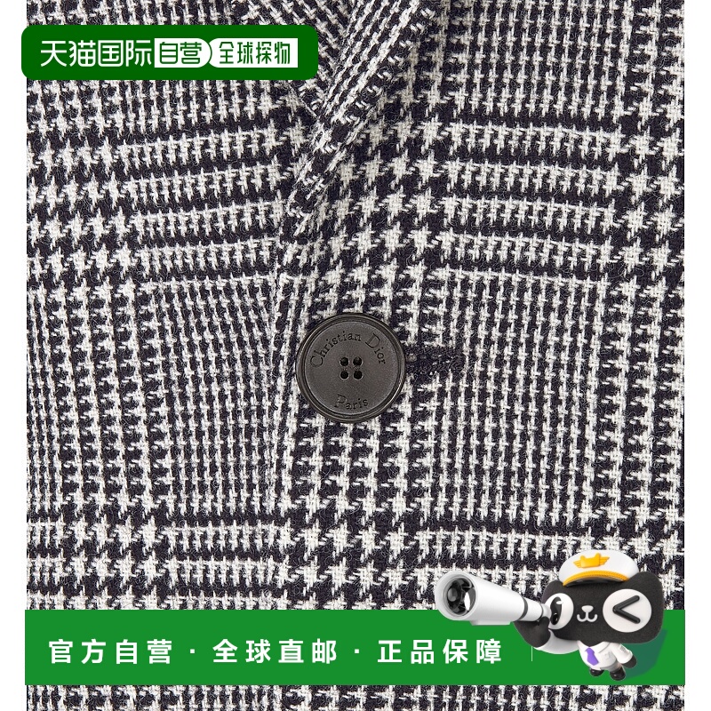 1h可退 DIOR 女士西服 411V14A1376X9330 AW2024 灰色 格纹羊毛西