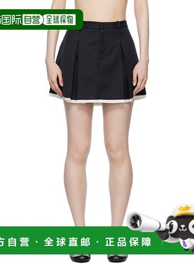 1h可退 潮奢 Sandy Liang 女士 黑色 Barlowe 短裙 R25S026F067