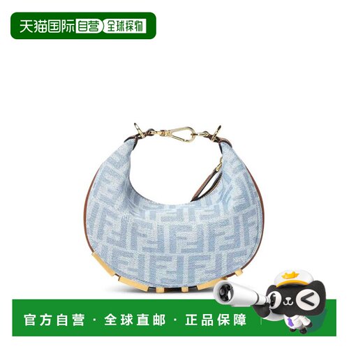 FENDI 女士手拿包 8BS081AY6QF1X1WBLUE AW2026 蓝色斜挎包单肩包