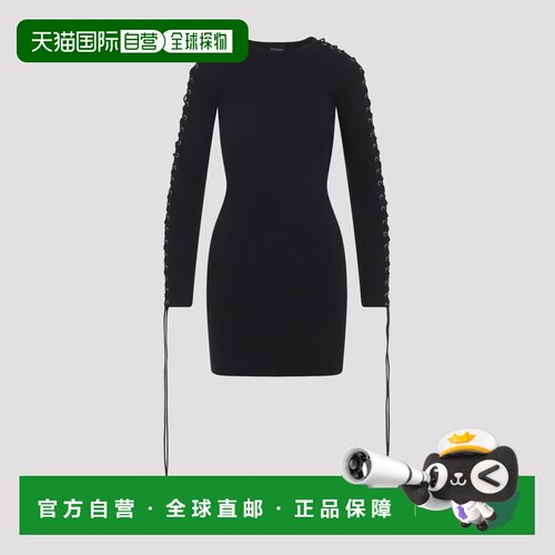 BALENCIAGA 女士连衣裙 850248TQVE11000 CO 黑色 Lace-Up Mini D