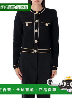 BALMAIN 女士针织衫 25AFF1KL240KI83EAD AW2025 黑色开衫