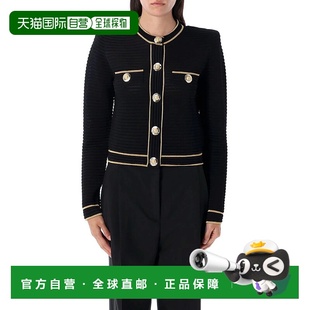 黑色开衫 BALMAIN AW2025 25AFF1KL240KI83EAD 女士针织衫