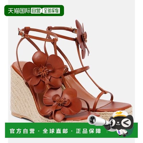 1h可退 潮奢 ZIMMERMANN 女士 110 兰色皮质坡跟凉鞋