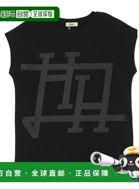 HERNO 女士T恤 JG000278D520099393 SS2025 印花图案黑色女装T恤