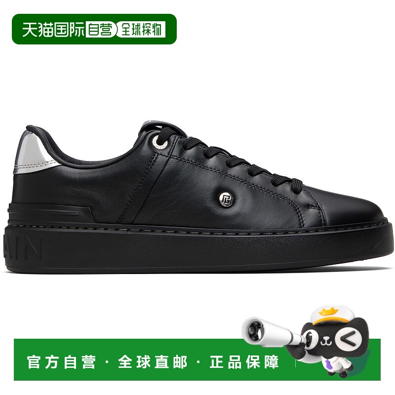 1h可退 潮奢 Balmain 巴尔曼 男士 黑色 B-Court 运动鞋 FM1VI390