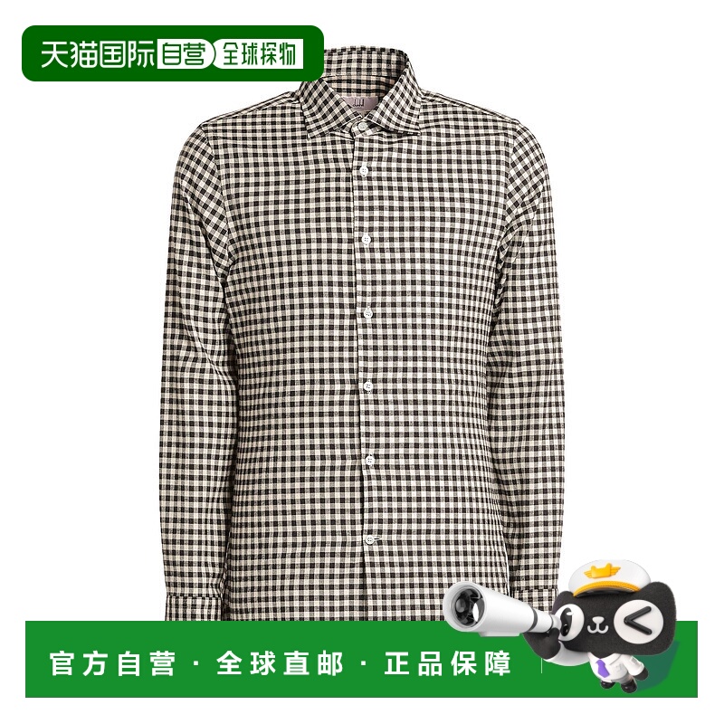 1h可退 潮奢 Dunhill 登喜路 男士 格纹衬衫 black黑色 舒适时尚
