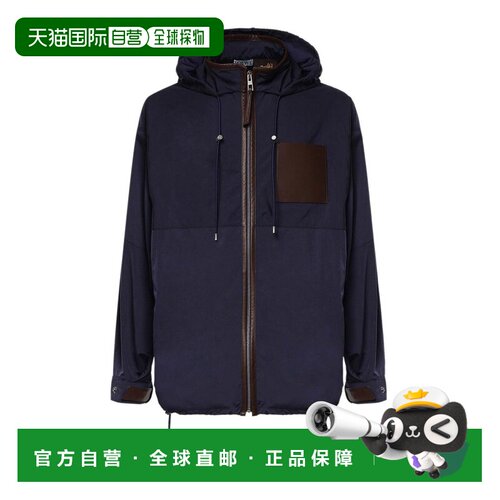 LOEWE 男士夹克 H616Y02X224042 CO 蓝色 Hooded Jacket In Techn