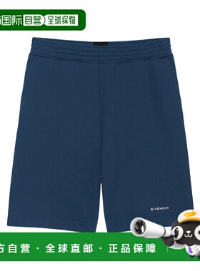GIVENCHY 男士短裤 BM515B3Y78410 AW2022 蓝色 印花图案短裤