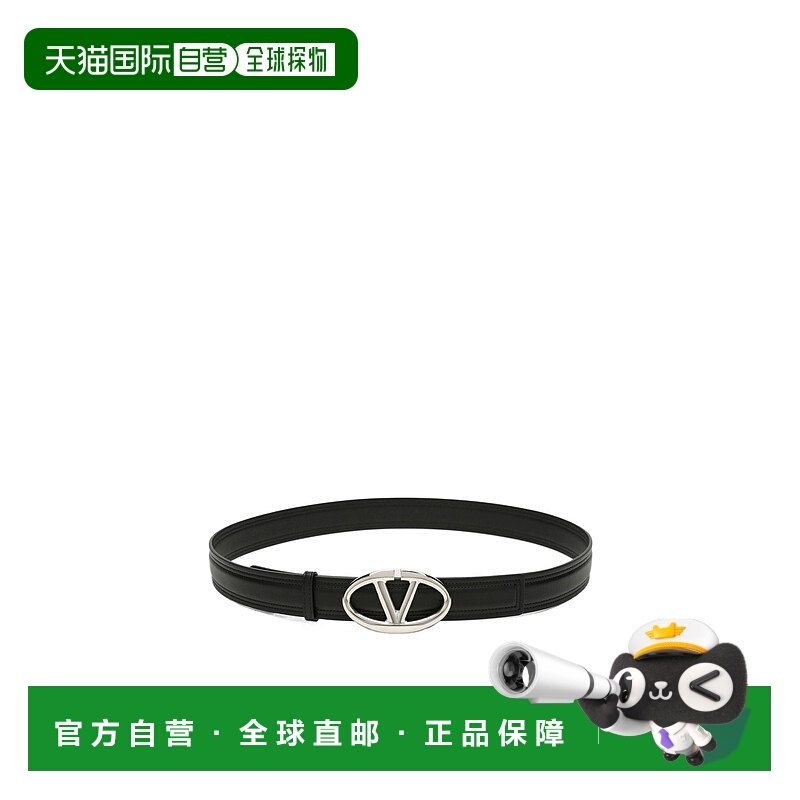 1h可退 VALENTINO 女士腰带 WT0SJ4SKF0NO AW2024 黑色 Vlogo腰带