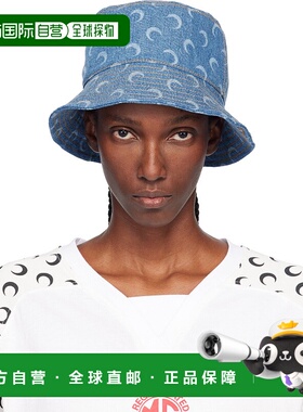 1h可退 潮奢 Marine Serre 女士 蓝色 Moon Laser Denim 渔夫帽 U