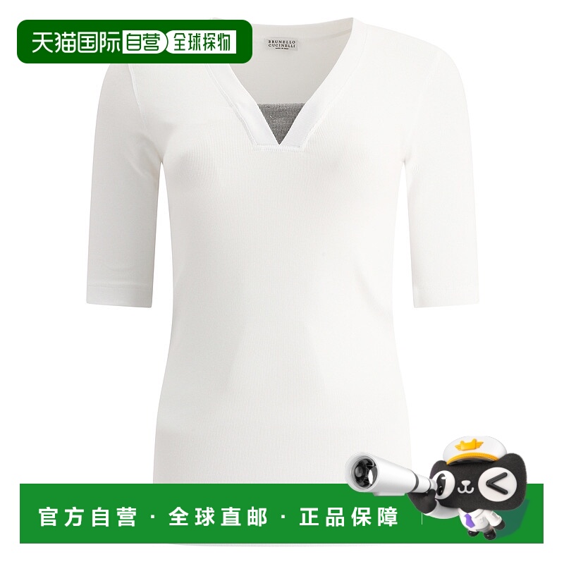 1h可退 BRUNELLO CUCINELLI 女士T恤 M0TC8EL692C159 SS2025短袖 - 封面