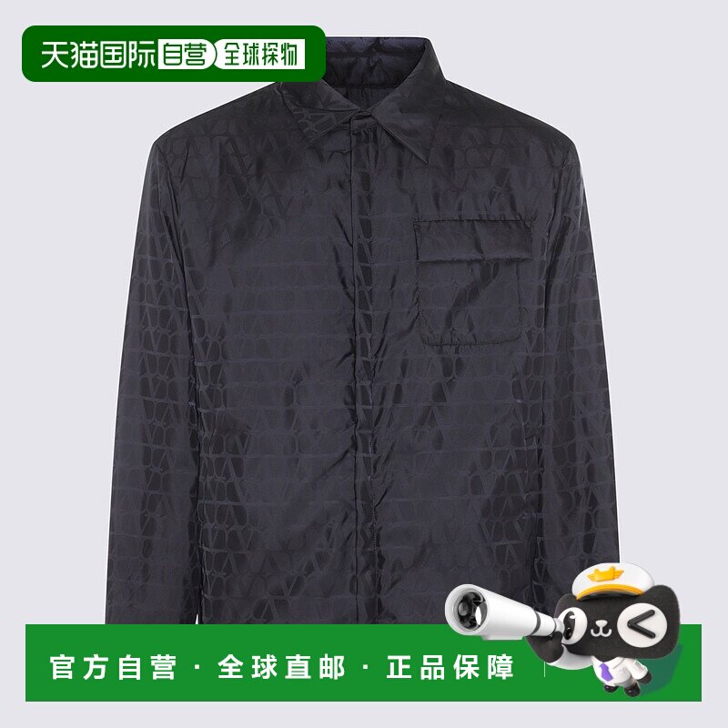 VALENTINO 男士夹克 4V3CJJ109VFMXM SS2024 黑色 Nylon shirt by