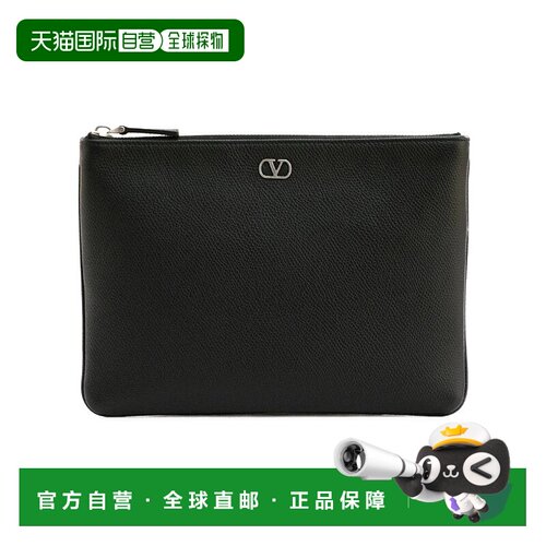 VALENTINO 男士化妆包 YP0AP5UAG0NO AW2025 黑色 拉链手拿包