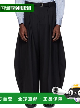 1h可退 潮奢 Sacai 男士 黑色 Suiting 长裤 2603966M