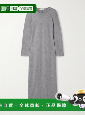 1h可退 潮奢 The Row 女士 ALINA 灰色羊绒连衣裙 10444K702