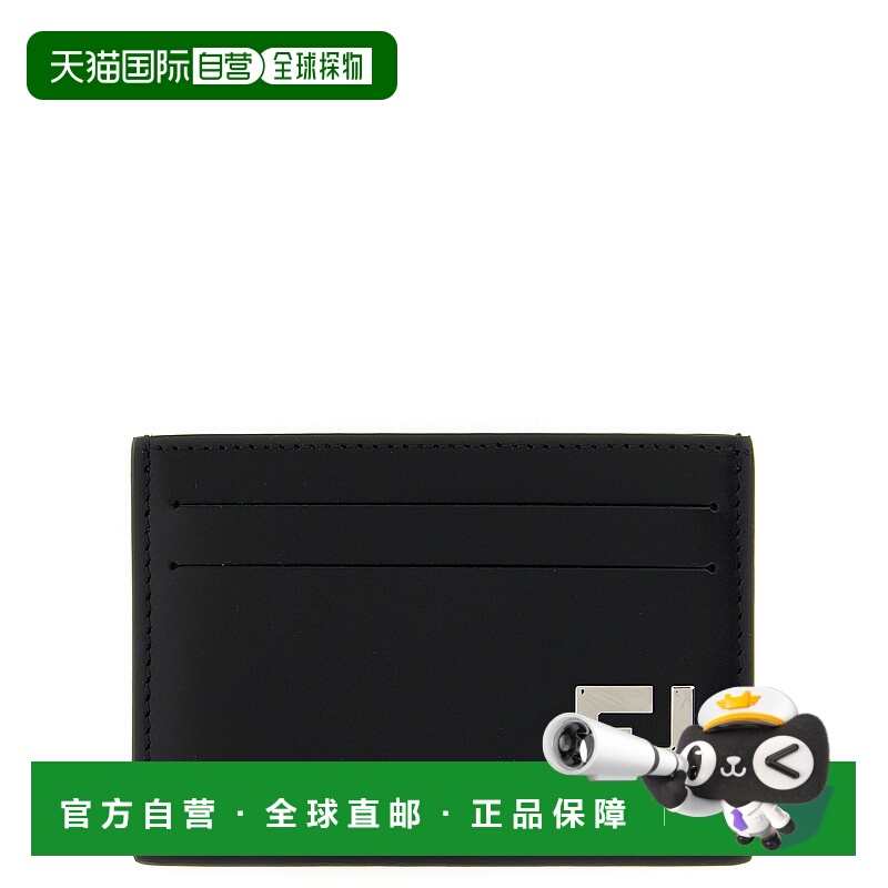 1h可退 FENDI 男士钱包 7M0371AAIWF0GXN AW2025 黑色 'Slim Squa