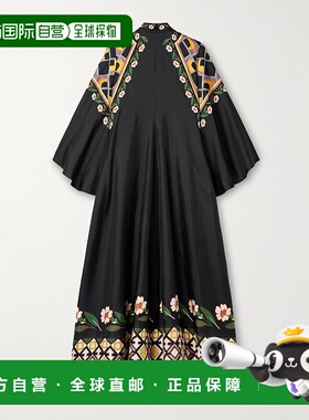 1h可退 潮奢 La Doublej 女士 Magnifico 打结领印花斜纹丝绸长款