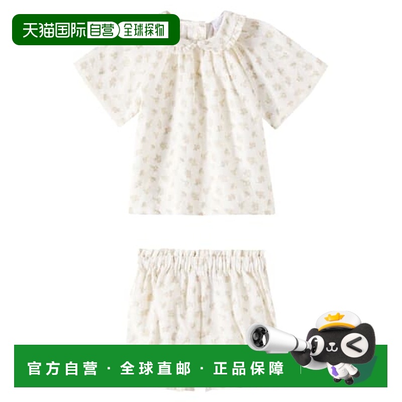 1h可退 潮奢 C'era Una Volta 婴儿 Vienna 苎麻连衣裙&灯笼裤套