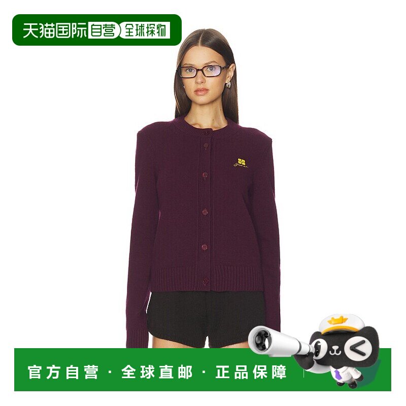 1h可退 潮奢 GANNI 甘尼 女士 Core Future 羊毛混纺纱针织开衫 K