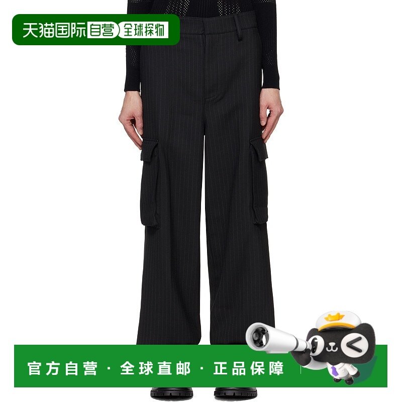1h可退 潮奢 MISBHV 男士 黑色 Office Pinstripe Tailored 长裤