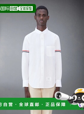 THOM BROWNE 男士衬衫 MWL393O00572100 CO 白色 长袖纽扣衬衫