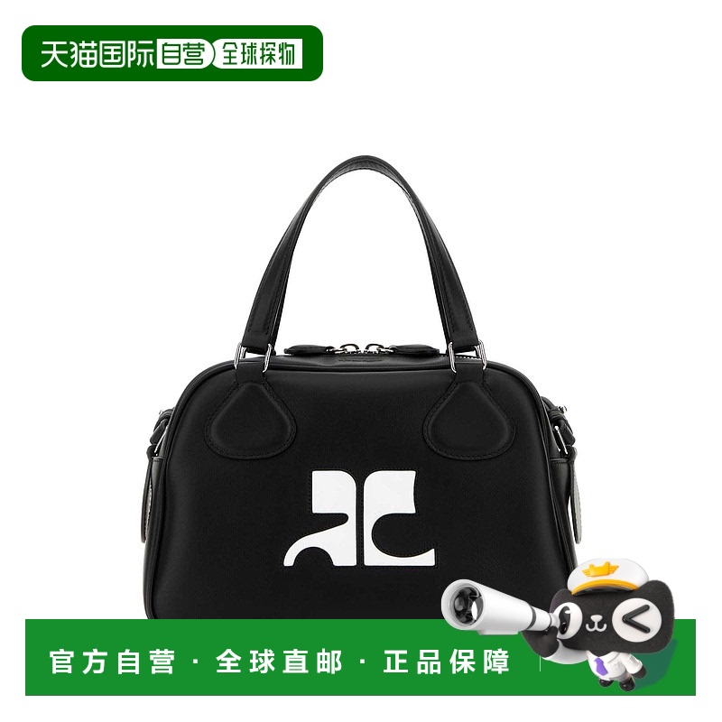 1h可退 潮奢 Courreges 女士 Reedition 黑色皮革手袋 PERGSA062C