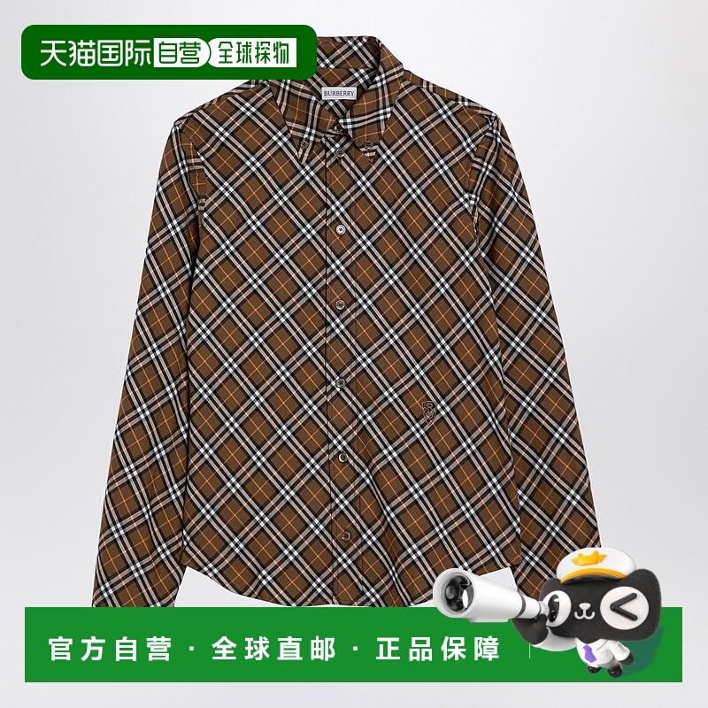 1h可退 潮奢 Burberry 巴宝莉 女士 OXID-COLOURED 格纹棉质衬衫