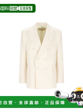 1h可退 潮奢 valentino 华伦天奴 男士 MILKCOLORED 双排扣羊毛夹