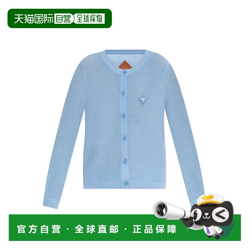 MCM 女士针织毛衣 MFDFAMM020L8 AW2025 浅蓝色 Cardigan with lo