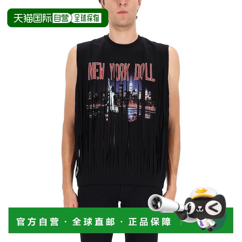 1h可退 潮奢 Dsquared2 二次方 男士 X Vaquera 流蘇無袖T卹 S71G