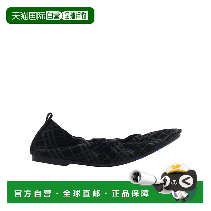 1h可退 BURBERRY 女士芭蕾乐福鞋 81115381 AW2025 黑色女鞋单鞋